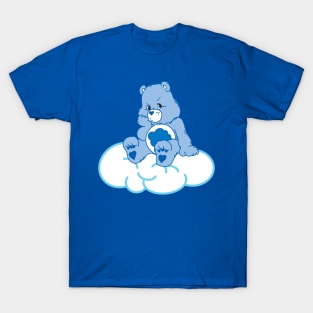 Grumpy Bear pouting on cloud T-Shirt